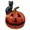 10" Jack-O-Lantern & Black Cat Tabletop Halloween Decoration